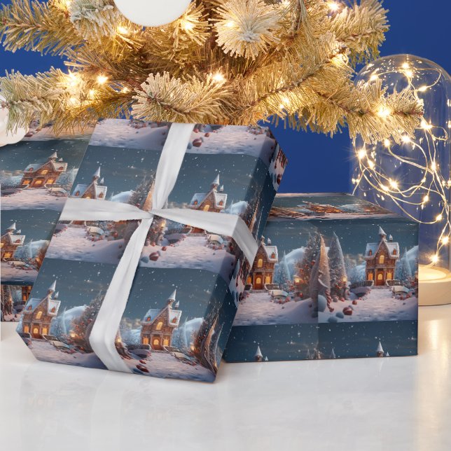 Gingerbread House Christmas Wrapping Paper (Holidays)