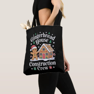 Gingerbread House Construction Crew Christmas Xmas Tote Bag