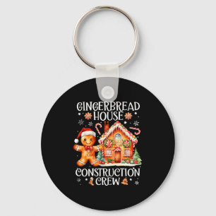 Gingerbread House Construction Crew Cookie Baking Key Ring