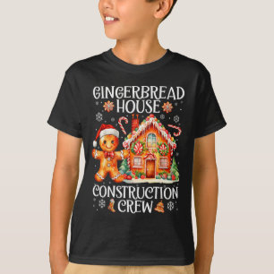 Gingerbread House Construction Crew Cookies Baking T-Shirt