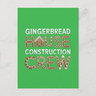 Gingerbread House Construction Crew Digital Art  Postcard