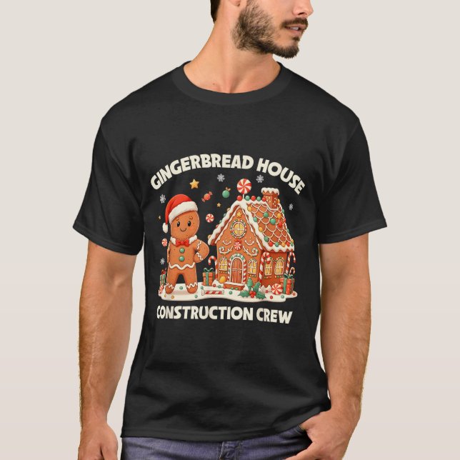 Gingerbread House Construction Crew Kids Men Women T-Shirt (Front)