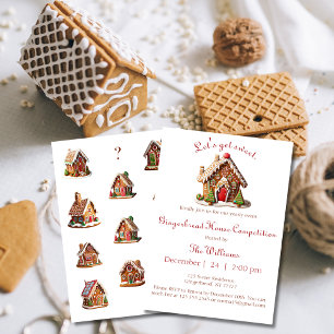 Gingerbread  House Contest Party Invitation
