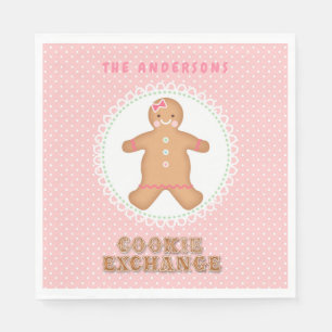 Gingerbread  House   Cookie Exchange Personalised Napkin
