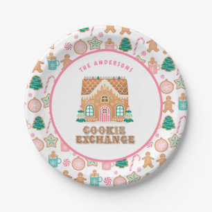 Gingerbread  House   Cookie Exchange Personalised  Paper Plate