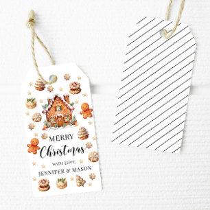Gingerbread House & Cookies Merry Chritsmas Tags