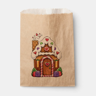 Gingerbread House Cottage Favour Bag