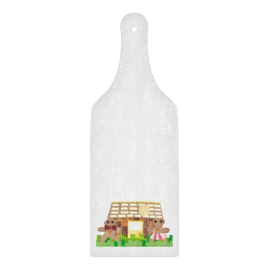 Gingerbread House Couple Paddle Chopping Board