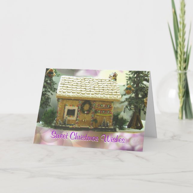 Gingerbread House-customise Holiday Card (Front)