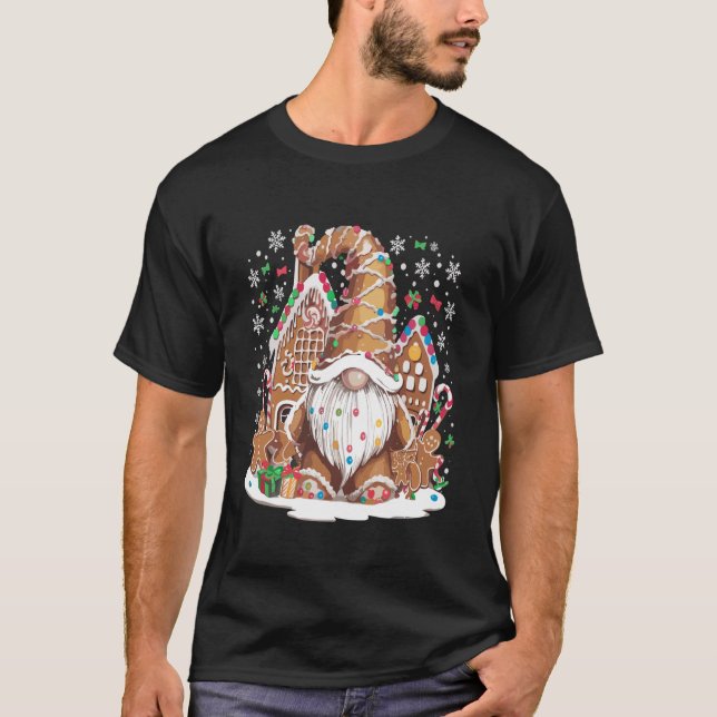 Gingerbread House Decor For Women With Christmas G T-Shirt (Front)