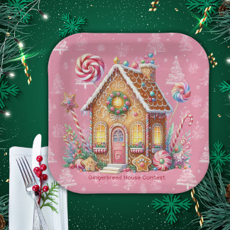 Gingerbread House Decorating Contest Paper Plate