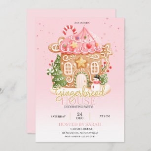 Gingerbread House Decorating Party Invitation