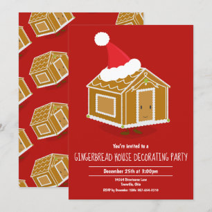 Gingerbread House Decorating Party Invitation