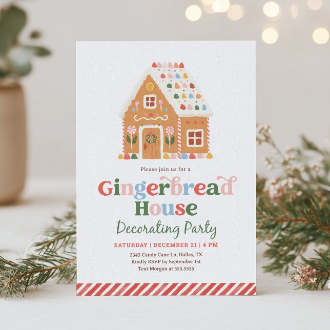 Gingerbread House Decorating Party Invitation (Creator Uploaded)