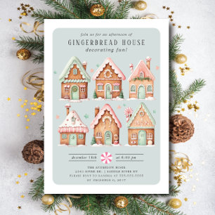Gingerbread House Decorating Party Invitation