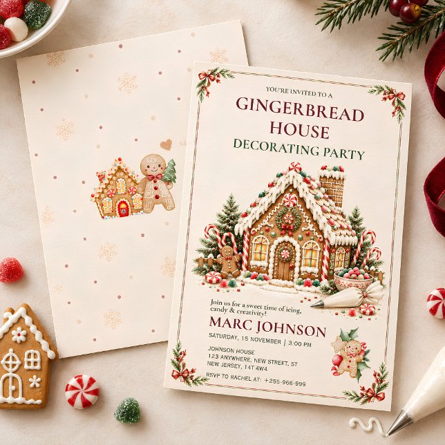 Gingerbread House Decorating Party Invitation (Creator Uploaded)