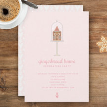 Gingerbread House Decorating Party Invitation