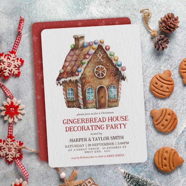 Gingerbread House Decorating Party Invitation (Creator Uploaded)