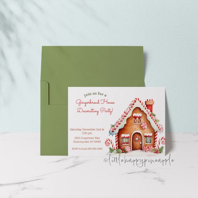 Gingerbread House Decorating Party Invitation (Creator Uploaded)