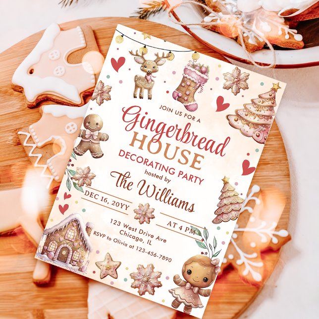 Gingerbread House Decorating Party Invitation (Creator Uploaded)