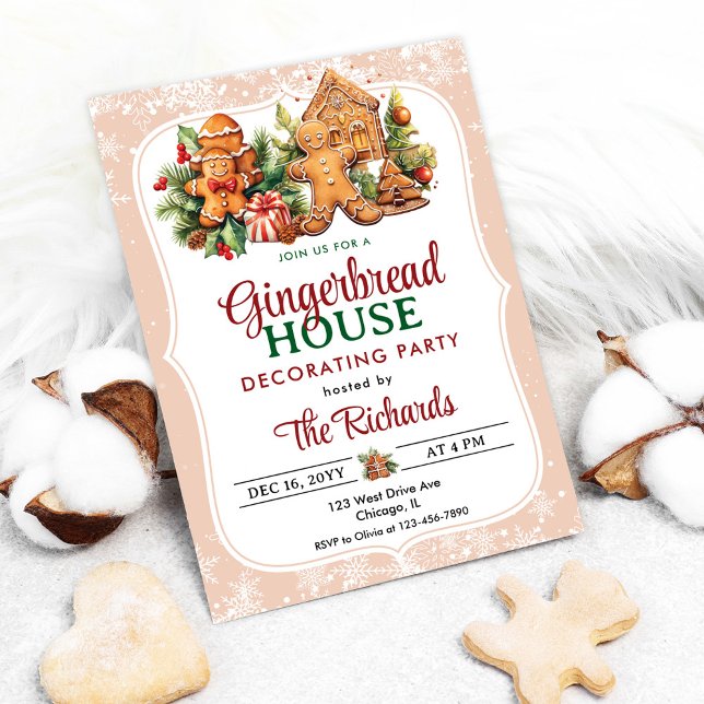 Gingerbread House Decorating Party Invitation (Creator Uploaded)