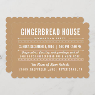Gingerbread House Decorating Party Invitation