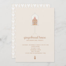 Gingerbread House Decorating Party Invitation