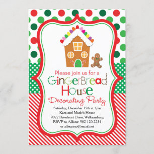 Gingerbread House Decorating Party Invitation