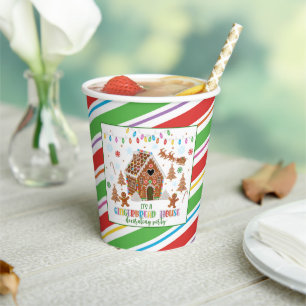 Gingerbread House Decorating Party Paper Cup - WH