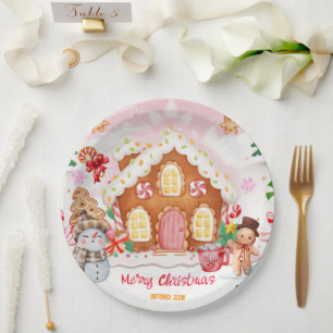 Gingerbread House Decorating Party Paper Plate