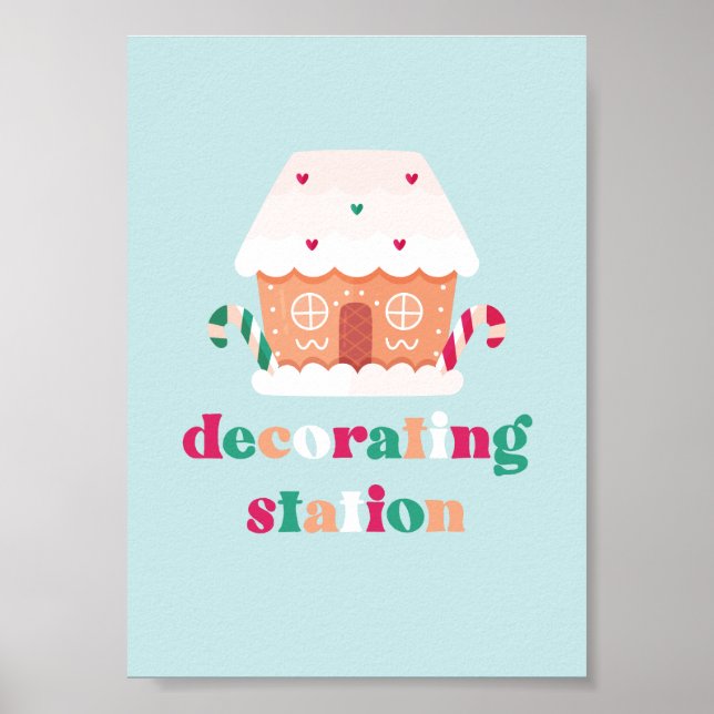 Gingerbread House Decorating Party Sign (Front)