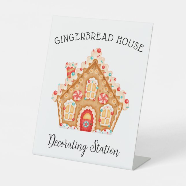Gingerbread House Decorating Station Sign (Front)