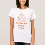 Gingerbread House Decorator Name Christmas T-Shirt<br><div class="desc">Gingerbread House Decorator Name Christmas. Make it truly personal with a personalised tshirt for each contestant. Minimalist style with a whimsical illustration.  Easily personalise to your own details.</div>