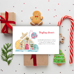 Gingerbread house - display shower enclosure card