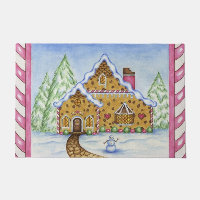 Gingerbread House Doormat (Front)