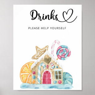 Gingerbread house - Drinks help yourself  Poster