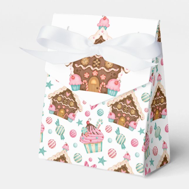 Gingerbread House Favour Box (Front Side)