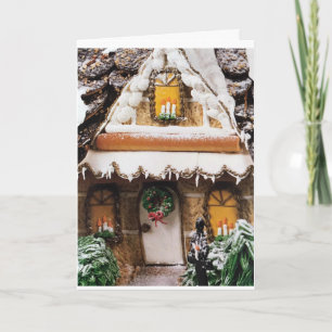 **GINGERBREAD HOUSE FOR CHRISTMAS SEASON** CARD
