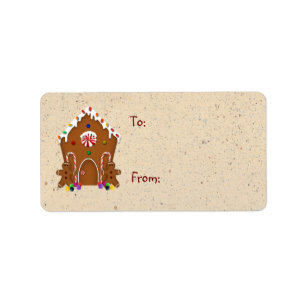 Gingerbread House Gift Label