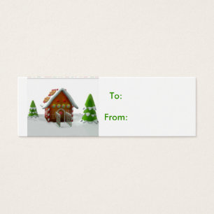 gingerbread house gift tag