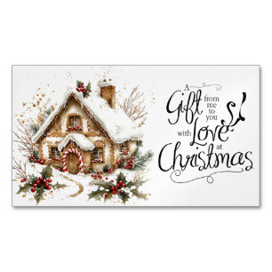 Gingerbread House Gift to You Magnetic Business Card
