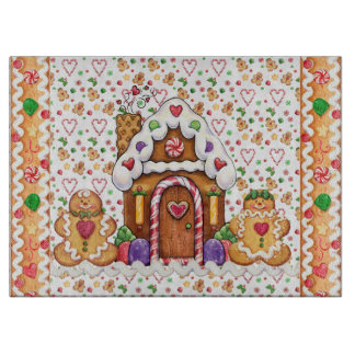 Gingerbread House Gingerbread Man Cutting Board