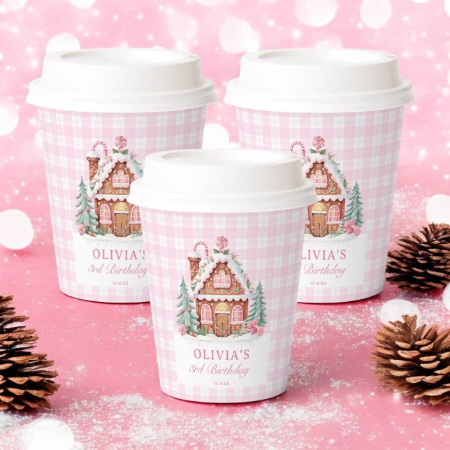 Gingerbread House Girl Birthday Party  Paper Cups (Creator Uploaded)