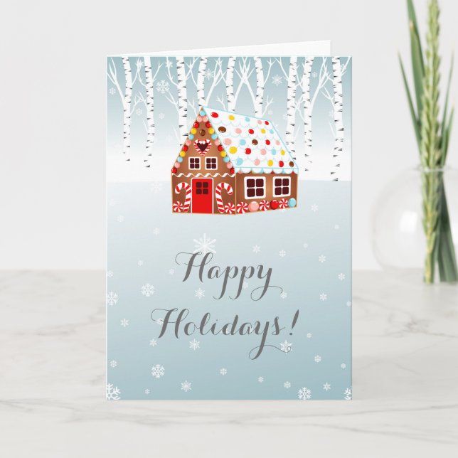 Gingerbread House Greeting Card for Christmas! (Front)