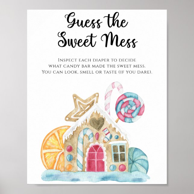 Gingerbread house - guess the sweet mess poster (Front)