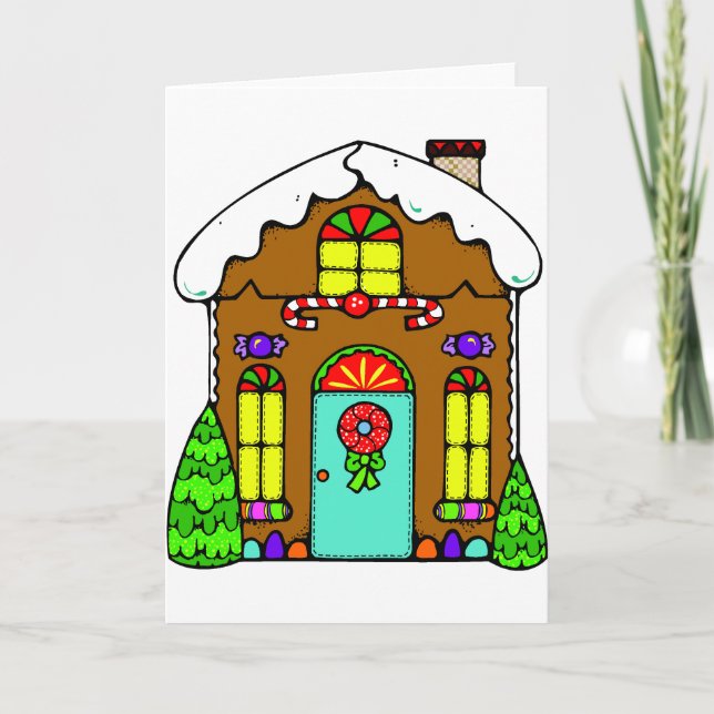 Gingerbread House Holiday Card (Front)