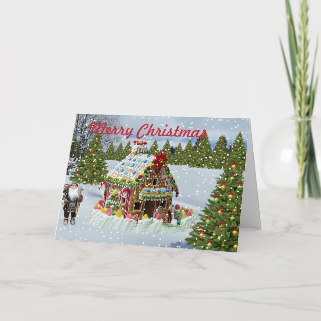GINGERBREAD HOUSE HOLIDAY CARD (Front)