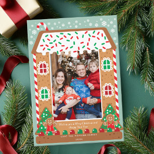 Gingerbread House Holiday Family Photo