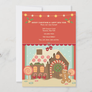 Gingerbread House Holiday Moving Announcement