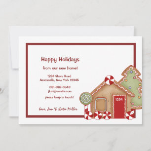 Gingerbread House Holiday Moving Announcement